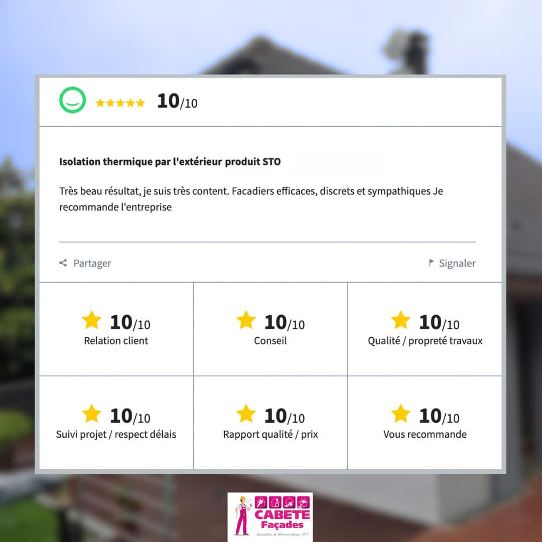 avis client Cabete Façades