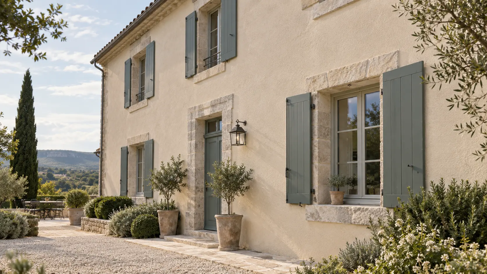 Rendu mat d'une peinture minérale au silicate sur une façade ancienne